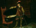 Oliver Cromwell 1599-1658 with the Coffin of Charles I 1600-49 - Hippolyte (Paul) Delaroche