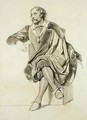 Study for the Portrait of Peter Paul Rubens 1577-1640 - Hippolyte (Paul) Delaroche