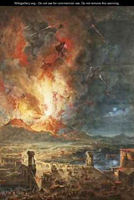 The Great Eruption of Mt Vesuvius - Louis Jean Desprez