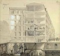 Cross section of workers housing in the XIth Arrondissement in Paris - (after) Deroy, Auguste Victor