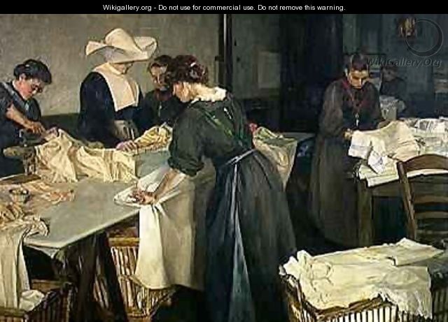 Ironing at the Orphanage - Georges Dervaux