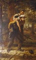 Ross Lewis Mangles 1833-1905 saving a wounded soldier of the 37th Regiment during the Indian Mutiny of 1857 - Chevalier Louis-William Desanges