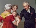 Baron Jean Louis Alibert 1768-1837 performing the vaccination against smallpox in the Chateau of Lian - Constant Joseph Desbordes