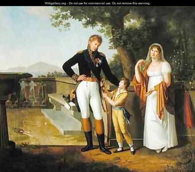 General Rossetti 1776-1840 Commandant of Naples and his Family - Guillaume Descamps