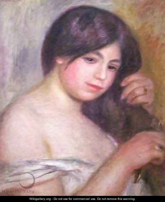 Woman Combing Her Hair - Pierre Auguste Renoir