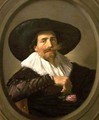 Portrait of a Man Pieter Tjarck - Frans Hals