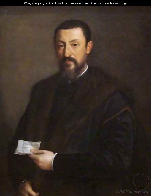 Portrait of a Friend of Titian - Tiziano Vecellio (Titian)