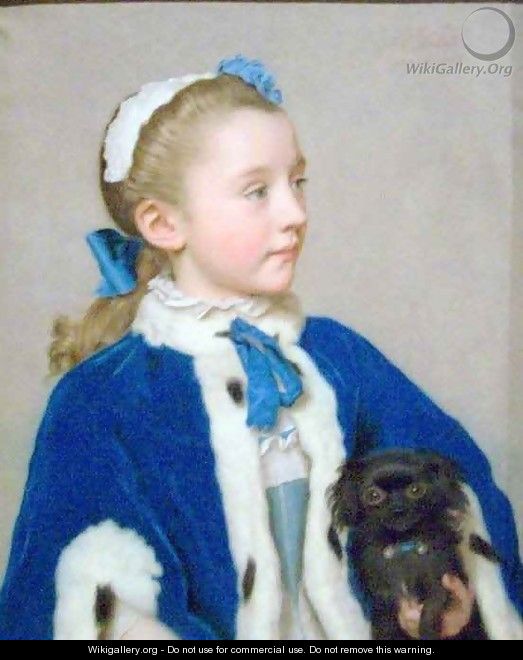 Portrait of Maria Frederike van Reede Athlone at Seven Years of Age - Etienne Liotard