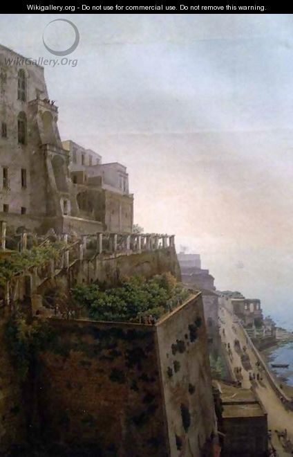 View of the Bay of Naples detail 3 - Giovanni Battista Lusiere