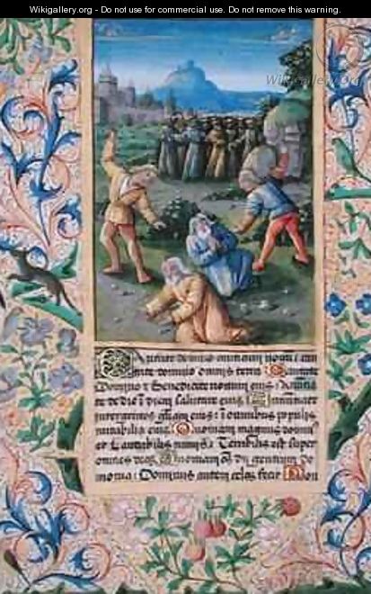 The Stoning of St Stephen - Jean Colombe