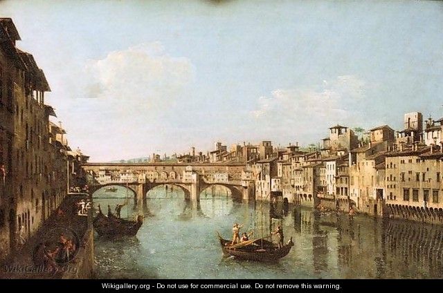 The Ponte Vecchio Florence - Bernardo Bellotto (Canaletto)