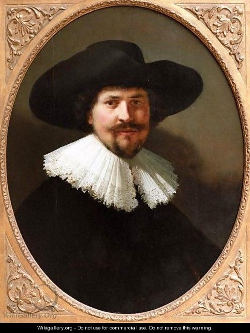 Portrait of a Man in a Black Hat - Rembrandt Van Rijn