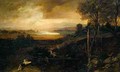 A Main River Landscape before a Thunderstorm - Georg Cornicelius