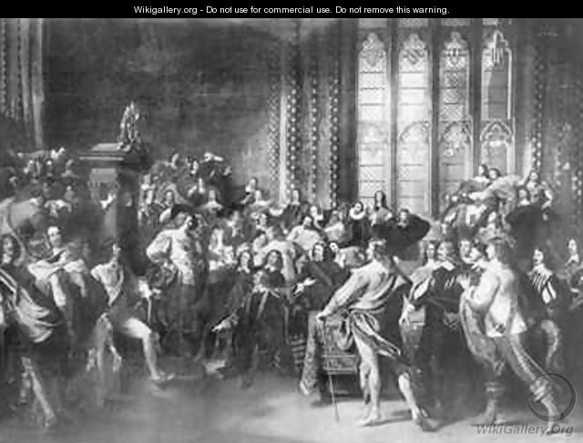 Charles I 1600-49 attempting to arrest five Members of Parliament - (after) Copley, John Singleton