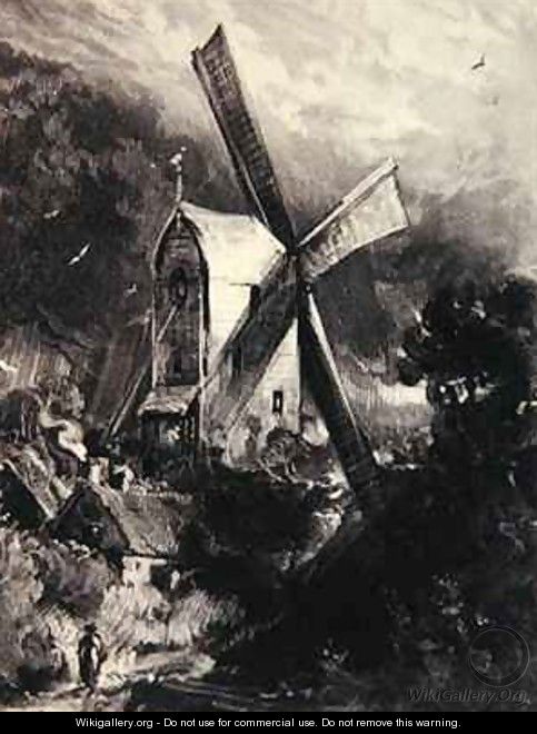 Mill near Brighton - (after) Constable, John