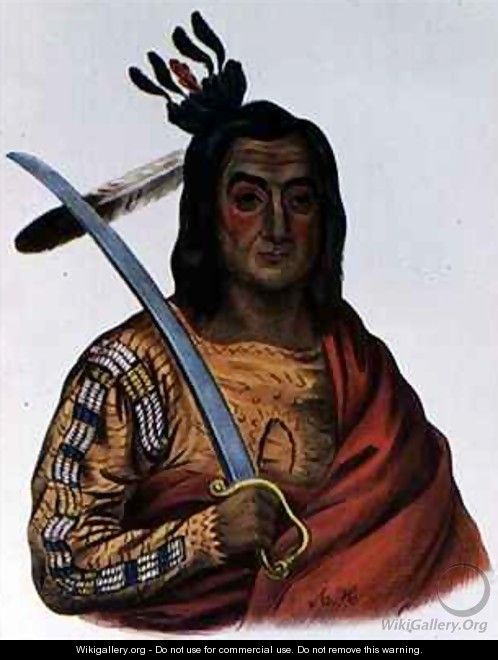 Mou Ka Ush Ka or The Trembling Earth a Yankton Sioux Chief - (after) Cooke, George