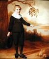 Portrait of a Seven year old Boy in a River Landscape - Jan Damen Cool