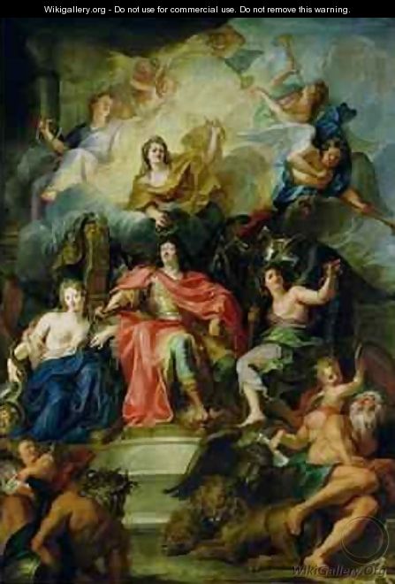 Louis XIV 1638-1715 Crowned by Glory - Antoine Coypel