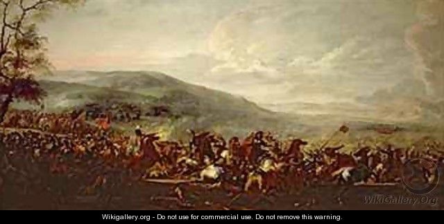 Battle between the Hungarians and Turkish - Jacques (Le Bourguignon) Courtois