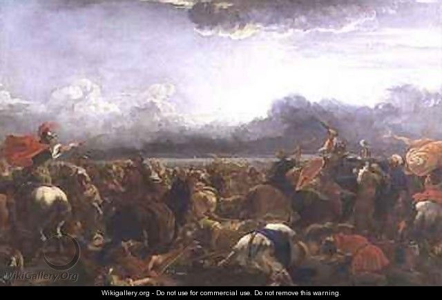 Battle between the Turks and Christians - Jacques (Le Bourguignon) Courtois