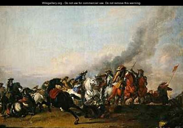 Combat of the Cavalry - Jacques (Le Bourguignon) Courtois