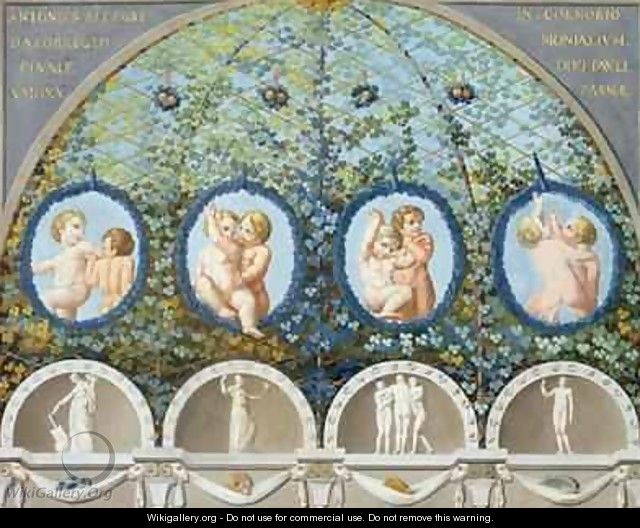 Design for a Ceiling Fresco 4 - (after) Correggio, (Antonio Allegri)