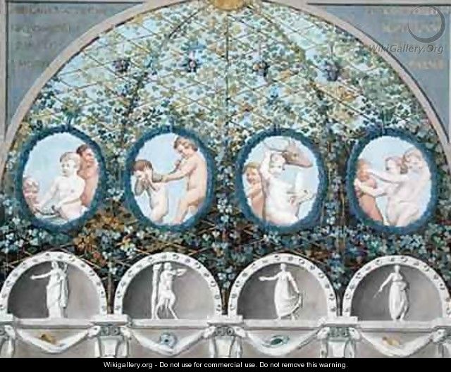 Design for a Ceiling Fresco 2 - (after) Correggio, (Antonio Allegri)