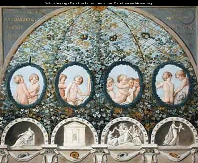 Design for a Ceiling Fresco - (after) Correggio, (Antonio Allegri)