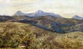 Spring landscape with a distant view of Monte Catria Early Morning - Giovanni Costa