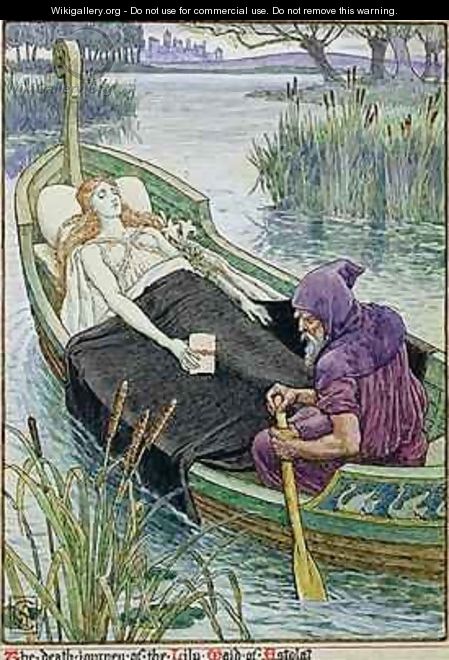 The Death Journey of the Lily Maid of Astolat 2 - Walter Crane