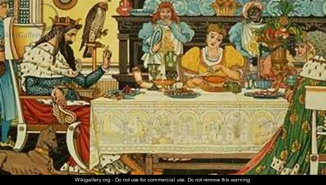 The Princess Shares her Dinner with the Frog - Walter Crane