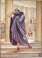 He left the assembly hiding his face in his cloak - Walter Crane