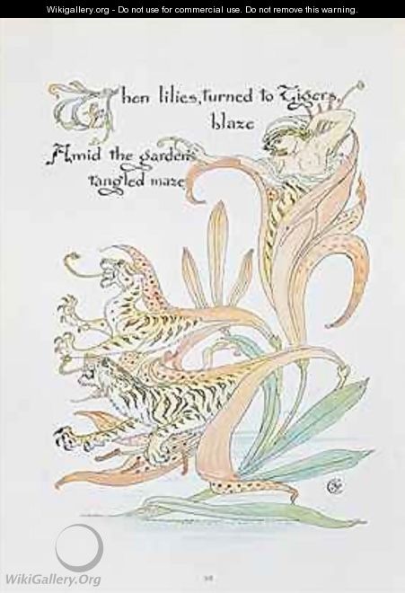 When lilies turned to Tiger Blaze - Walter Crane