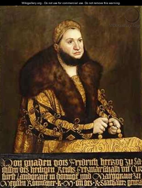 Portrait of the Elector Frederick III the Wise Elector of Saxony - Lucas The Elder Cranach