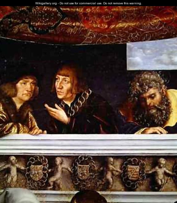 Emperor Maximilian and Sixtus Oelhafen - Lucas The Elder Cranach