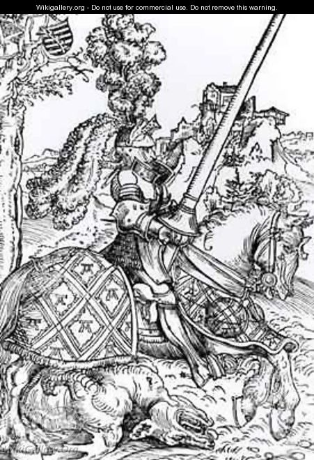 St George on Horseback - Lucas The Elder Cranach