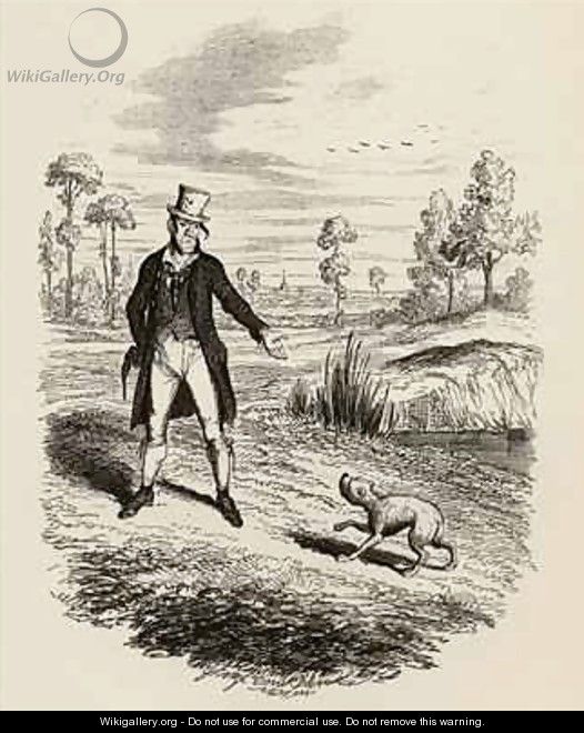 Sykes attempting to destroy his dog - George Cruikshank I