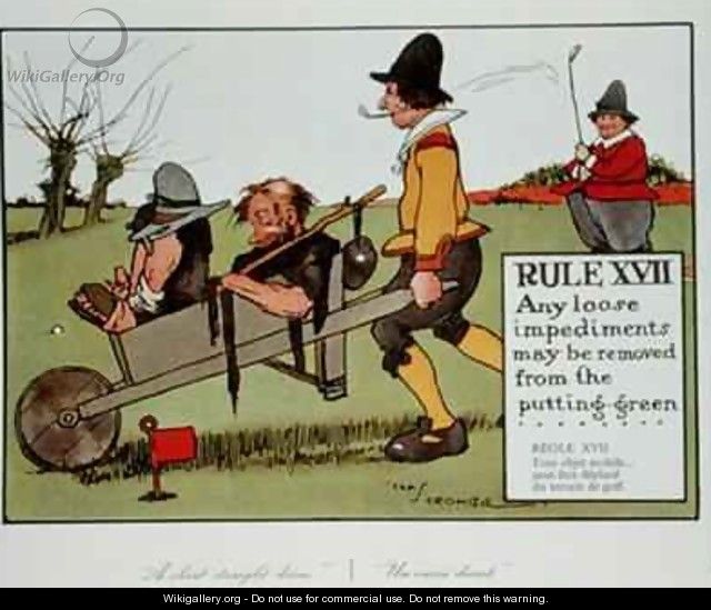 Rule XVII Any loose impediments may be removed from the putting green - Charles Crombie
