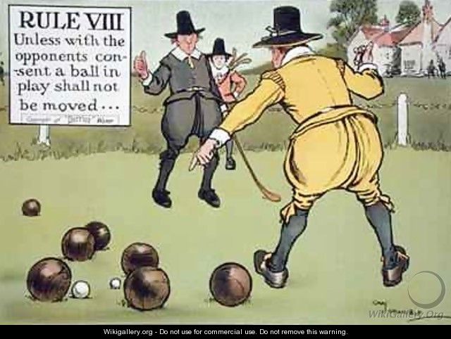 Rule VIII Unless with the opponents consent a ball in play shall not be moved - Charles Crombie