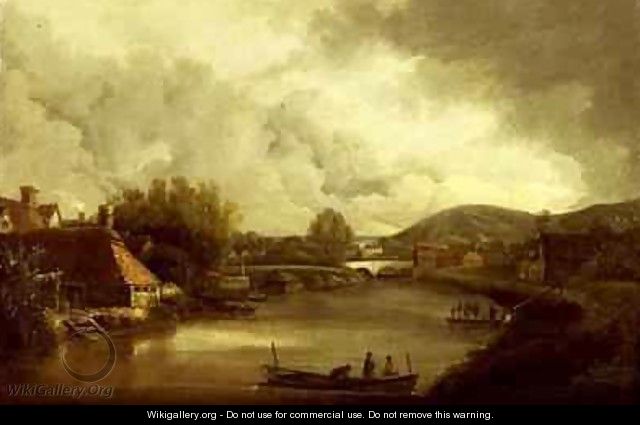 View of Pools Ferry and Bishops Bridge Norwich - J. and Ladbrooke, R. Crome