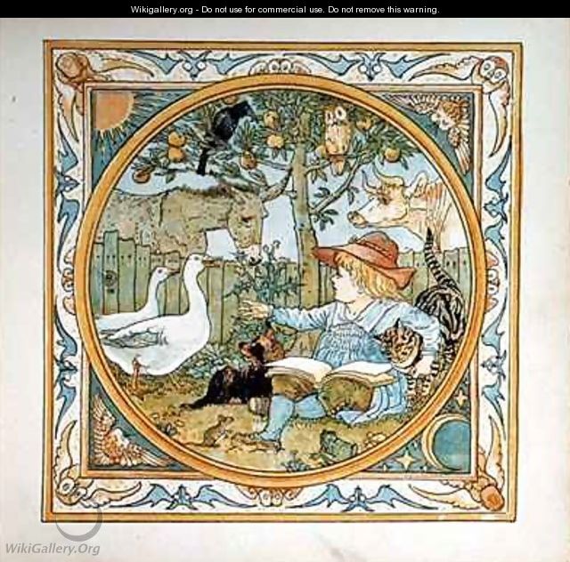 Frontispiece from a Babys Own Aesop - Walter Crane