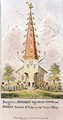 Design for a Ritualist High Church Tower and Steeple dedicated to Dr Pusey and the Vicar of Bray - George Cruikshank I