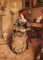 Portrait of a seated lady - Frederic Cruikshank