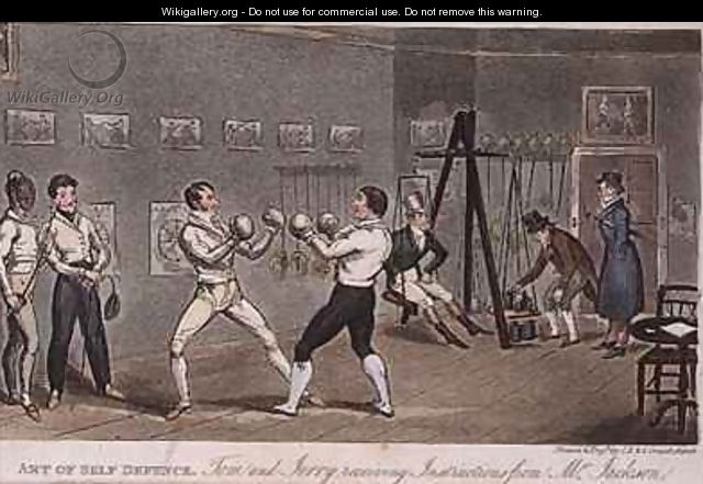 Art of Self Defence Tom and Jerry receiving instructions from Mr Jackson - I. Robert and George Cruikshank