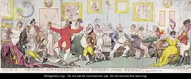 Princely Amusements or The Humors of the Family - George Cruikshank I