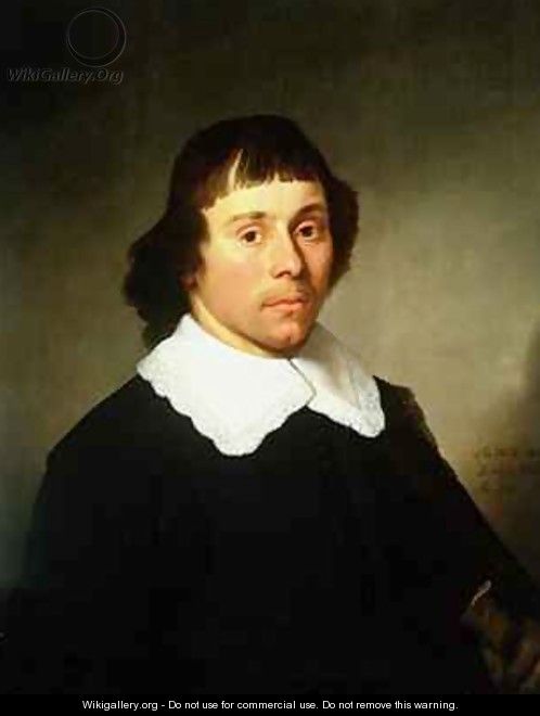 Portrait of a Young Man in a Black Costume with a White Lace Collar - Jacob Gerritsz. Cuyp