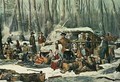 American Forest Scene Maple Sugaring -  Currier