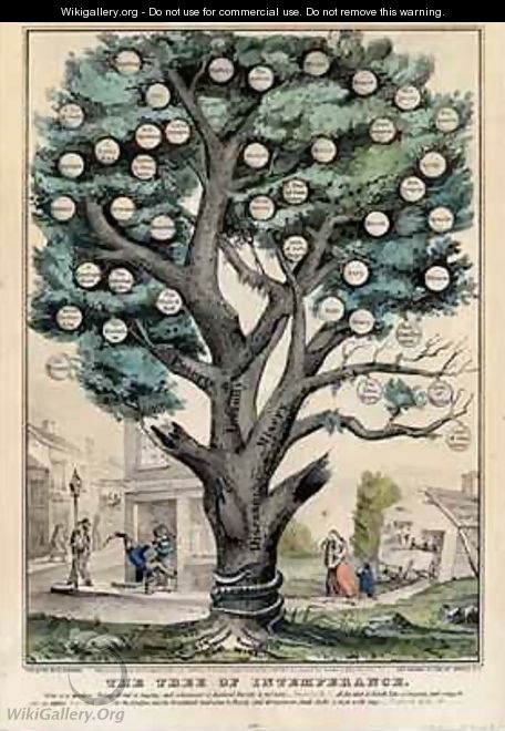 The tree of intemperance - Nathaniel Currier