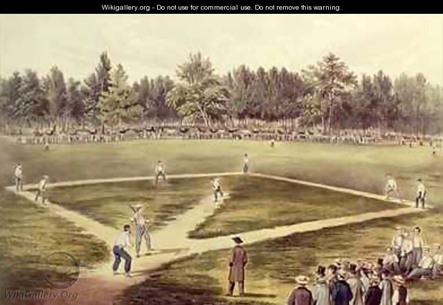 The American National Game of Baseball Grand Match at Elysian Fields Hoboken NJ - Currier