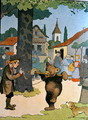 The Bear Leader, illustration from Le Buffon de Benjamin Rabier